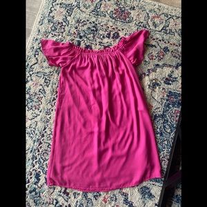 Pink off shoulder dress